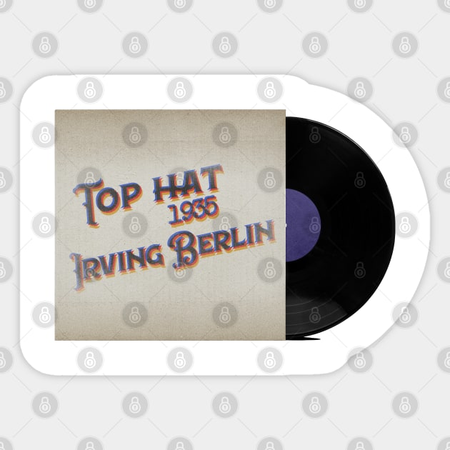 RETRO VINYL TOP HAT 30s Sticker by elSALMA